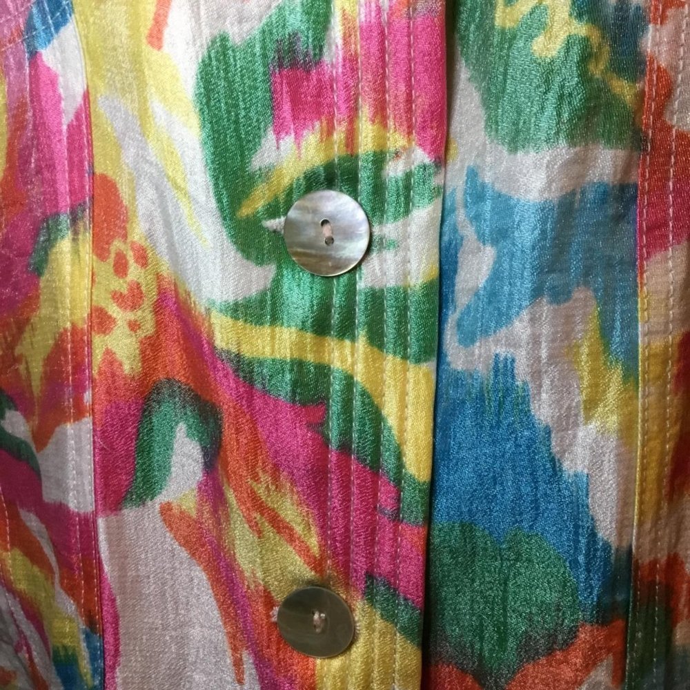 Ruby Rd Multi Color Button Front Spring Jacket Bo… - image 5